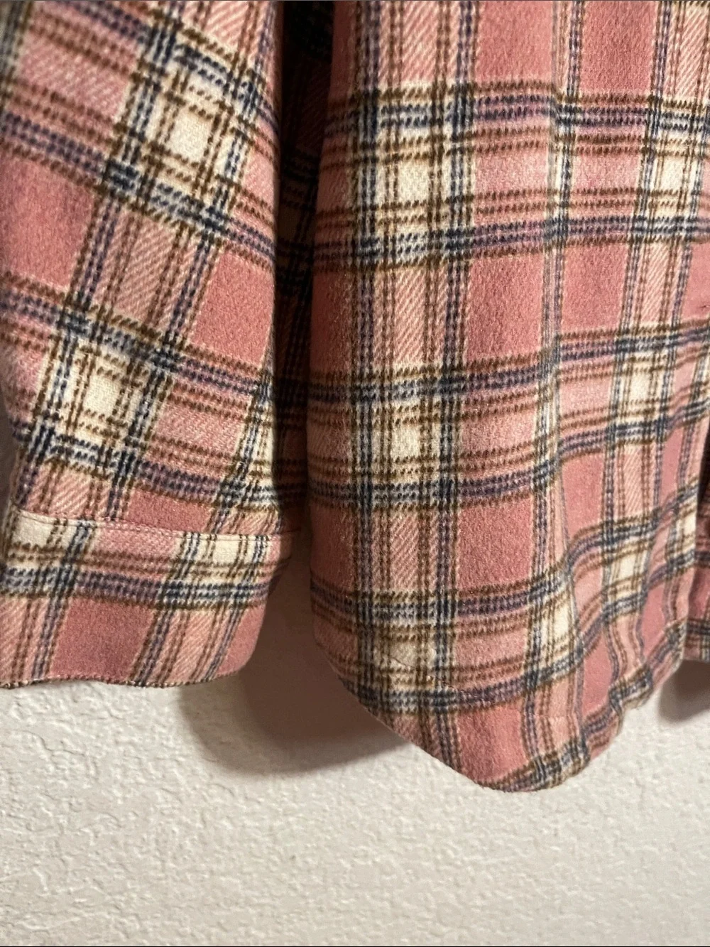 Franki Pink Plaid Button-Front Shacket Size Youth 12